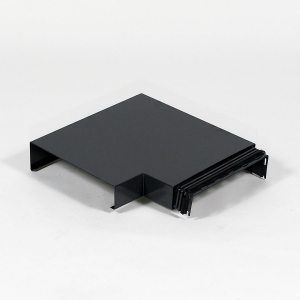 Ecke zu Mauerabdeckung mit Rillenhalter - Alu Beschichtet